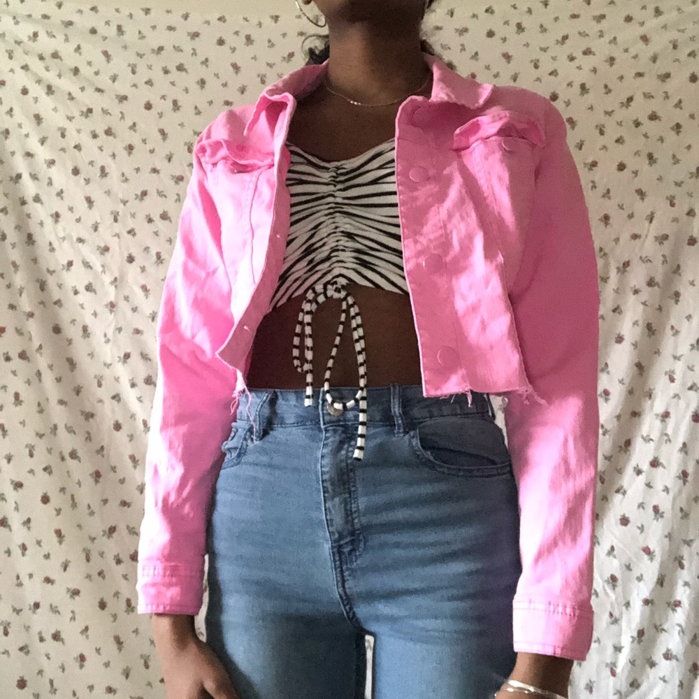 HOT PINK DENIM JACKET